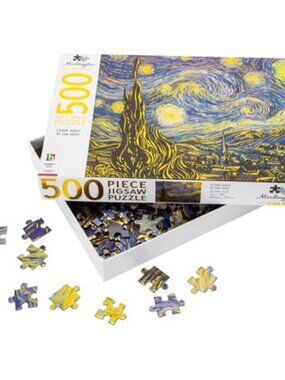Mindbogglers Gold Starry Night 500 Piece Puzzle